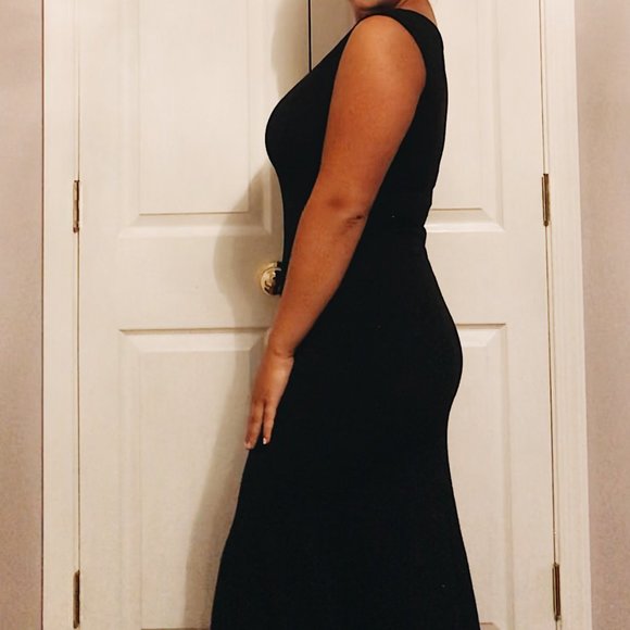 Black Maxi Dress with Sparkles - Picture 2 of 9